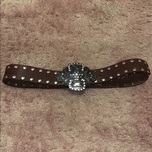 Rock Stud Leather Italian Belt main image 5